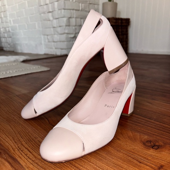 Christian Louboutin Shoes - Christian Louboutin Miss Duvette Leather Pumps (Leche, 39.5)